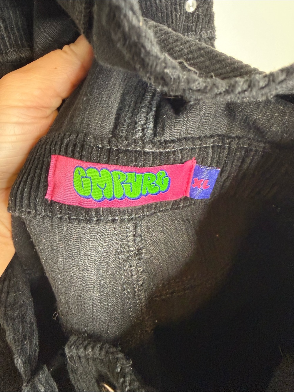 90s Cordoroy Empyre Overalls black size XL - Picture 8 of 8